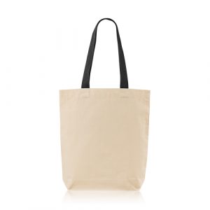 Bolsa algodón asa negra 180gr.