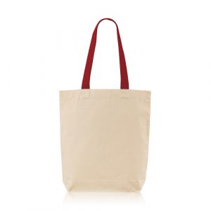 Bolsa algodón asa roja 180gr.