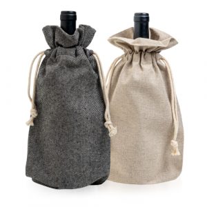 Bolsa para botella de regalo con cordón