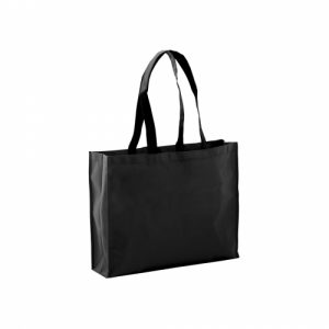 Bolsa non woven grande color negro asa negra