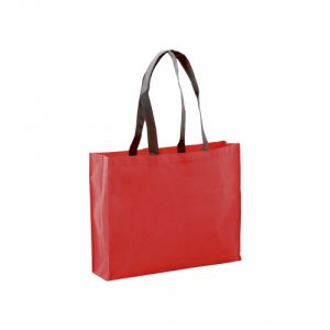 Bolsa non woven grande color rojo asa negra