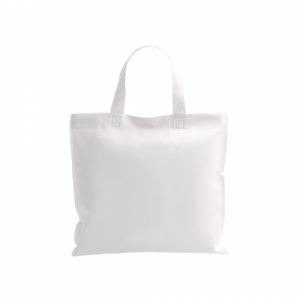 Bolsa non woven asa corta color blanco