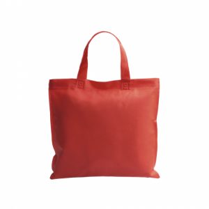 Bolsa non woven asa corta color rojo