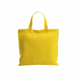 Bolsa non woven asa corta color amarillo