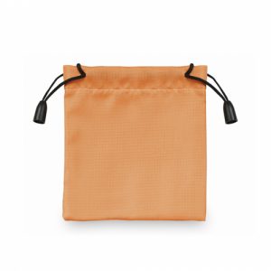 bolsita poliester 10x9,5cm. con cordón color naranja