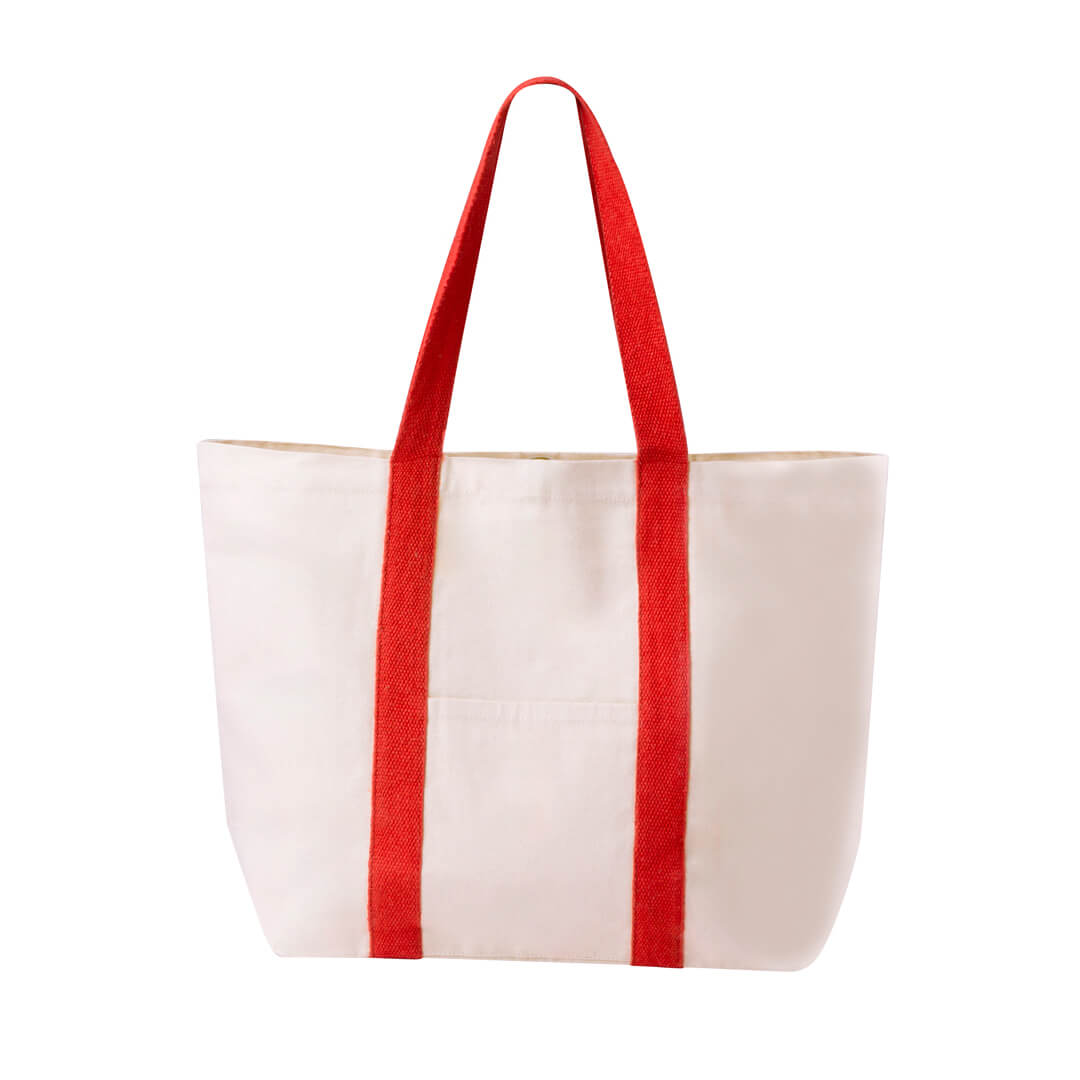 Bolsa de Algodón 280g/m² con Asas Largas Reforzadas y Bolsillos 5 Bolsa de Algodón 280g/m² con Asas Largas Reforzadas y Bolsillos - Imagen 5