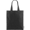 Bolsa de algodón 100% 120 g/m² negra (25×30 cm) con asas de 30 cm 4 Bolsa negra de algodon 120 gm² 25x30 cm con asas cortas – vista frontal con asas levantadas