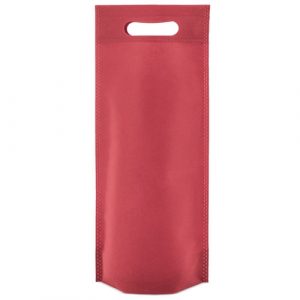 Bolsa non woven botella color rojo oscuro