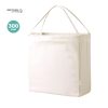 Bolsa Reforzada de Algodón Reciclado 300 g/m² con Fuelle 5 Bolsa resistente de algodon reciclado 300 gm² con asas largas 39x37x18 cm