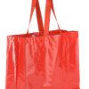 Bolsa reutilizable de polipropileno y cierre velcro 10 Bolsa reutilizable polipropileno laminado color rojo con asas de poliester