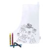 Calcetín Navideño de Non-Woven RPET para Colorear 6 Calcetin de Colorear Navideno con Cinta para Colgar
