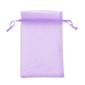 Bolsa organza color lila 18x11cm.