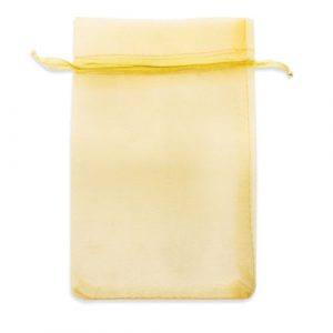 Bolsa organza color amarillo 18x11cm.
