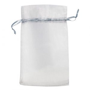 Bolsa organza color gris 18x11cm.