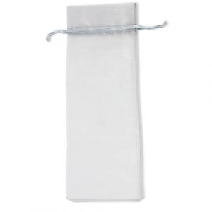 Bolsa regalo organza 26x7cm. color gris