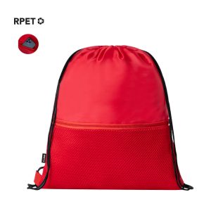 Mochila de Cuerdas RPET con Bolsillo Frontal y Cierre de Cremallera