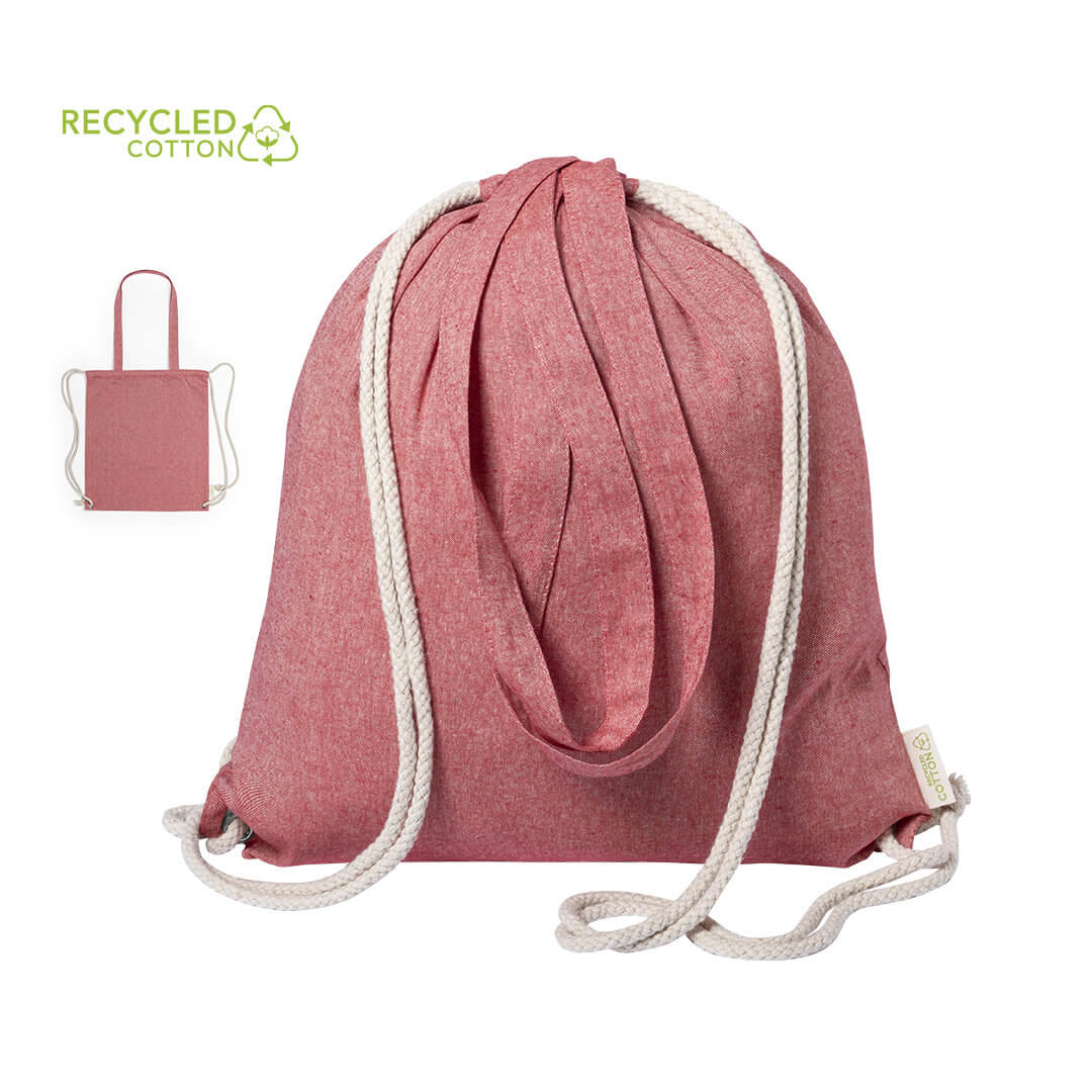 Mochila de Cuerdas Ecológica en Algodón Reciclado 1 Mochila de Cuerdas Ecológica en Algodón Reciclado