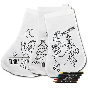 Set de 10 Bolsitas Navideñas de Non Woven: Santa Claus, Reno y Muñeco de Nieve