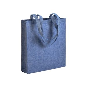 bolsa algodon reciclado azul