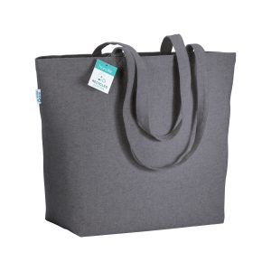 bolsa algodon reciclado gris