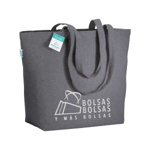bolsa algodon reciclado gris 1t