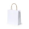 Bolsa de Papel Reciclado Blanca | Asas Cortas Reforzadas 16 bolsa de papel blanco reciclado