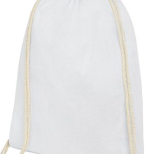 bolsa mochila algodón blanco
