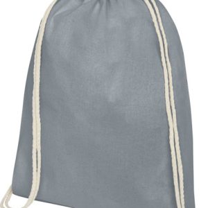 bolsa mochila algodón gris