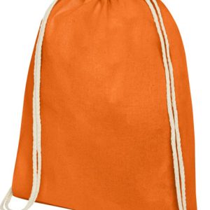 bolsa mochila algodón naranja