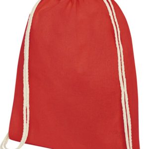bolsa mochila algodón rojo
