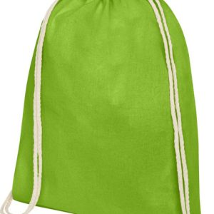bolsa mochila algodón verde