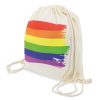 Bolsa mochila de algodón Arcoiris 5 bolsa mochila arcoiris lateral