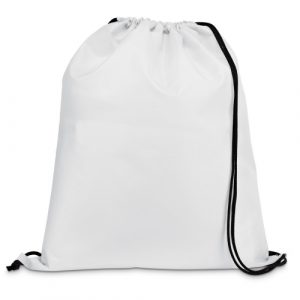bolsa mochila poliester blanca