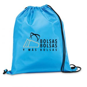 bolsa mochila poliester celeste 2tintas
