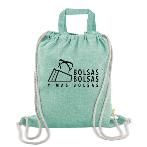 Bolsa mochila de algodón reciclado 4 Bolsa mochila de algodón reciclado - Imagen 4