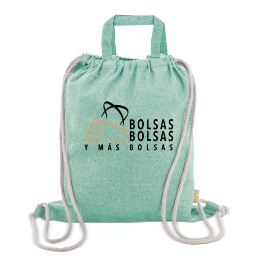 Bolsa mochila de algodón reciclado 3 Bolsa mochila de algodón reciclado - Imagen 3