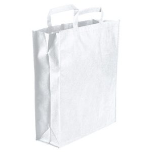 bolsa non woven con cierre blanca