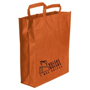 bolsa non woven con cierre naranja 1t