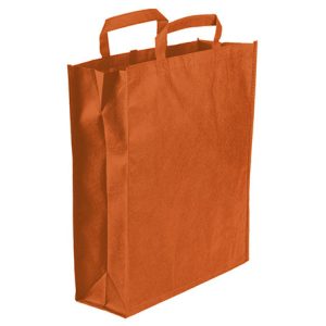 bolsa non woven con cierre naranja