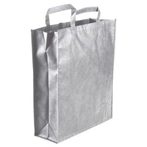 bolsa non woven con cierre plata