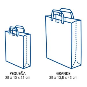 bolsa non woven con cierre tamaños