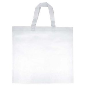 bolsa non woven cuadrada blanca