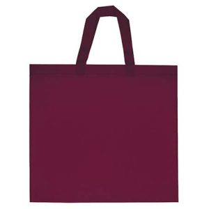 bolsa non woven cuadrada granate