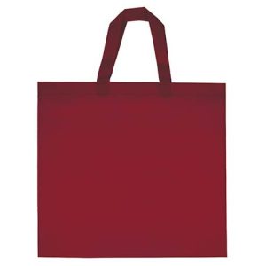 bolsa non woven cuadrada rojo oscuro