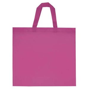 bolsa non woven cuadrada rosa