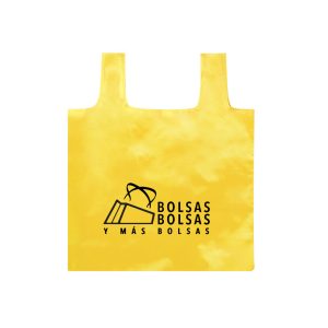bolsa plegable poliester amarillo 1t