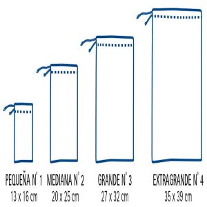 bolsa tela tamaños