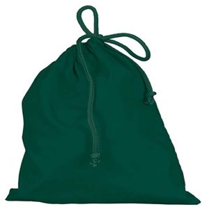 bolsa tela verde botella