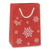 Bolsa Pequeña Roja con Estampado de Copos de Nieve 8 cx1413 05