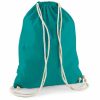 Bolsa Mochila Westford Mill de Algodón 140g/m² 3 mochila cordon esmeralda